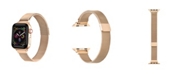 Posh Tech Men's and Women's Rose Gold Skinny Metal Loop Band for Apple Watch 42mm